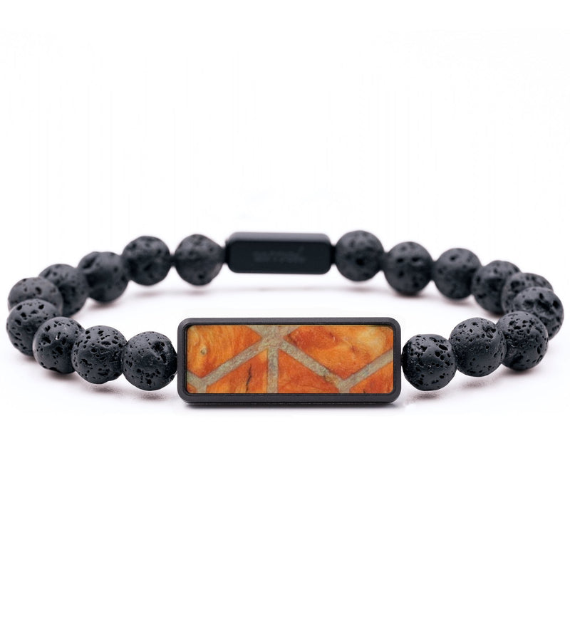 Lava Bead Wood Bracelet - Diane (Pattern, 817428)