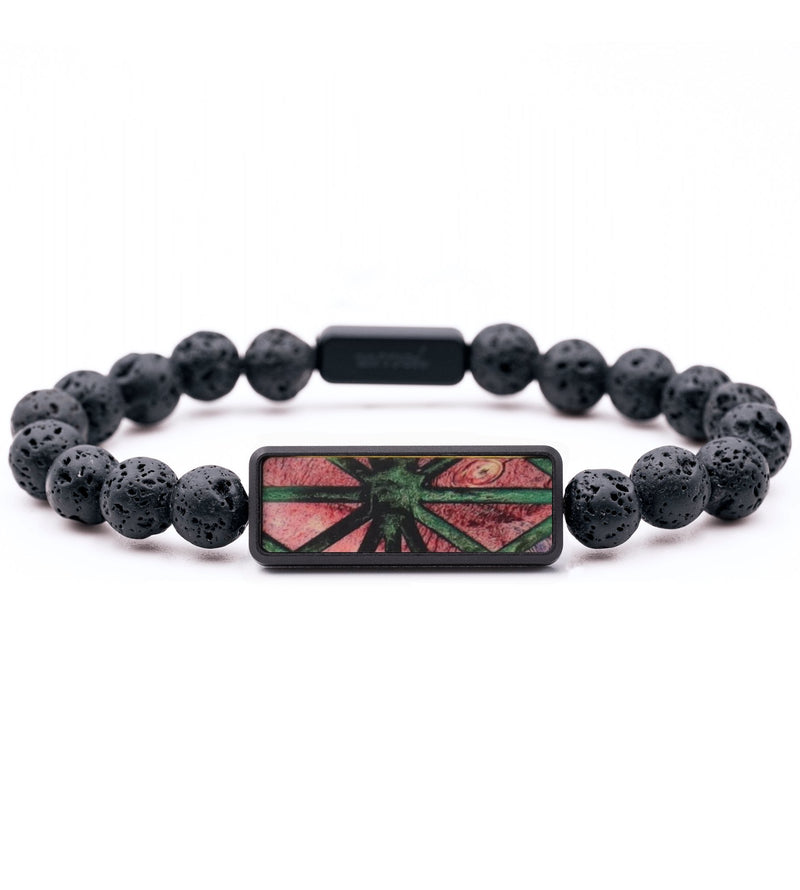 Lava Bead Wood Bracelet - Jazmin (Pattern, 817438)