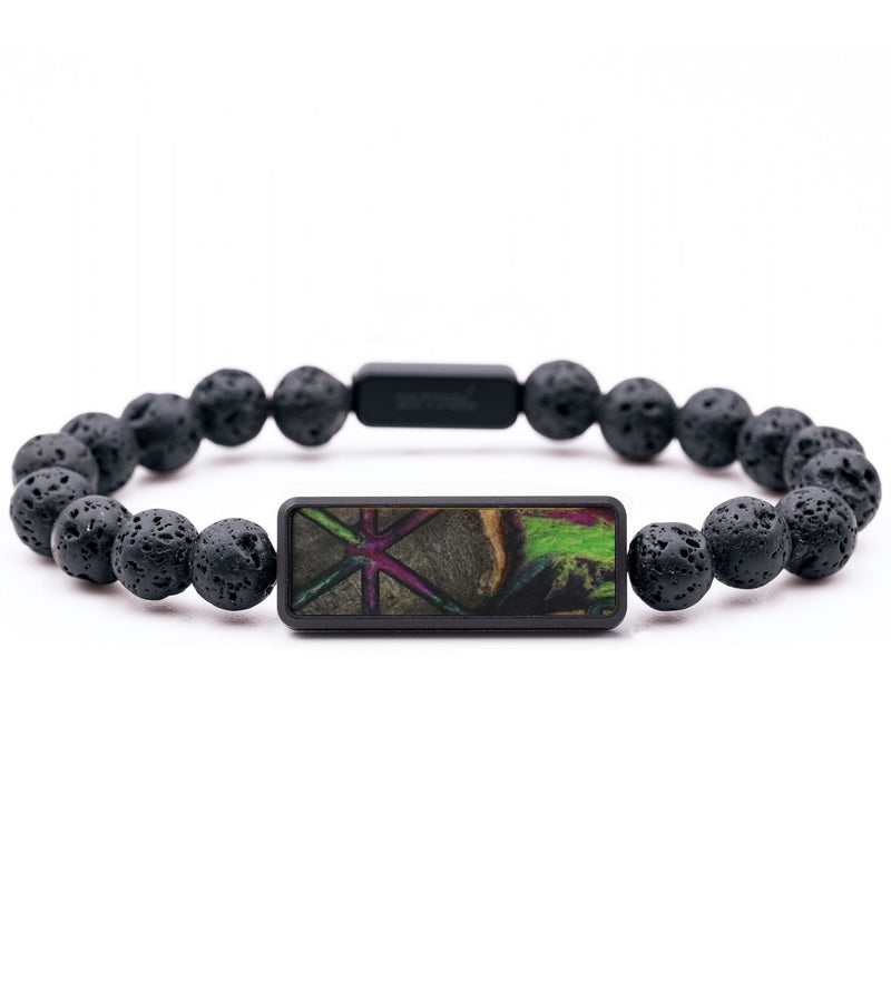 Lava Bead Wood Bracelet - Raquel (Pattern, 817442)