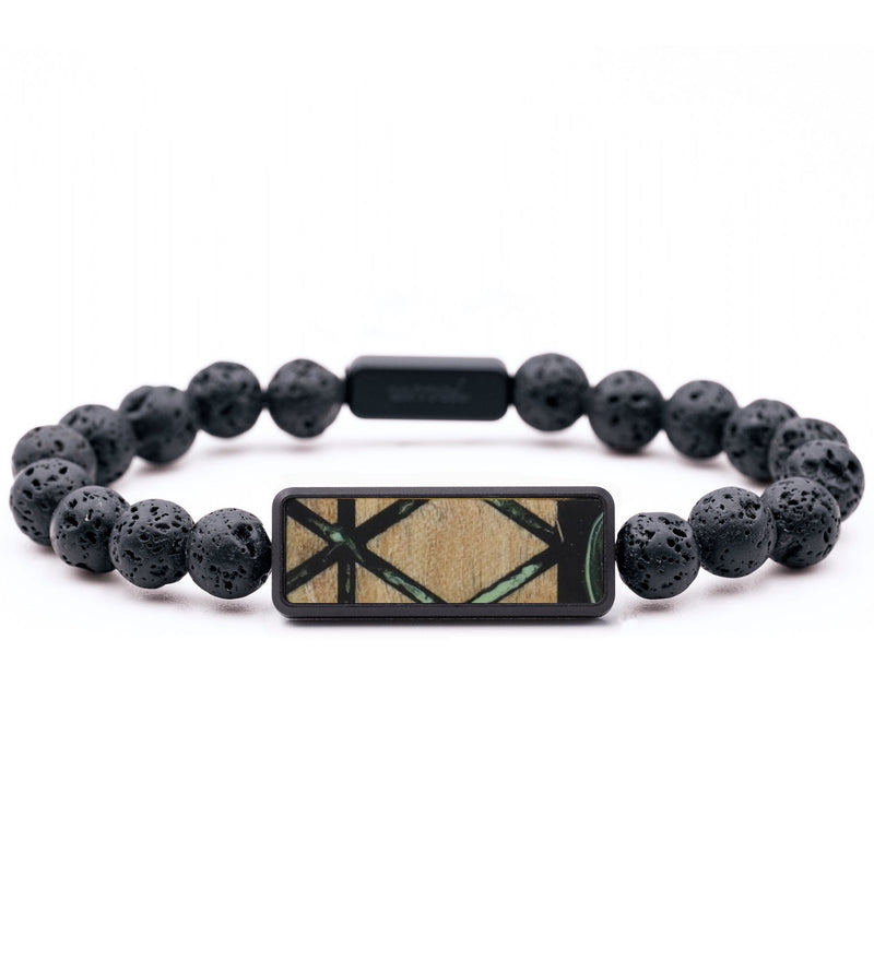 Lava Bead Wood Bracelet - Anna (Pattern, 817448)