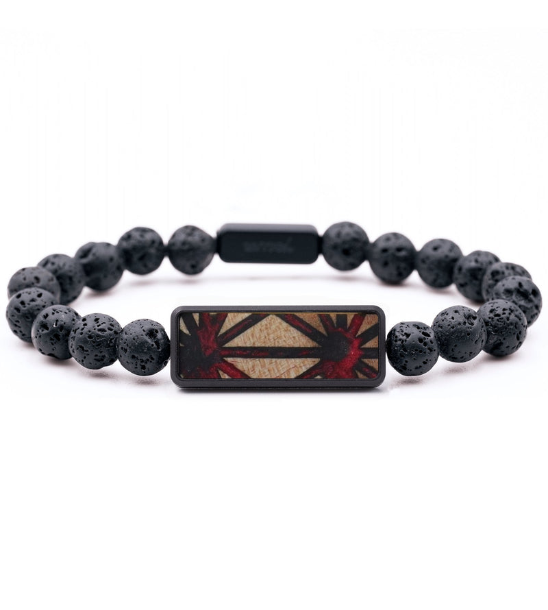 Lava Bead Wood Bracelet - Geraldine (Pattern, 817450)