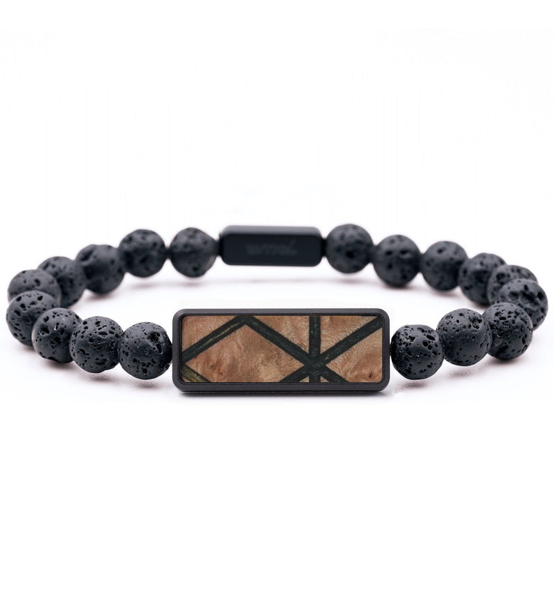 Lava Bead Wood Bracelet - Skylar (Pattern, 817457)