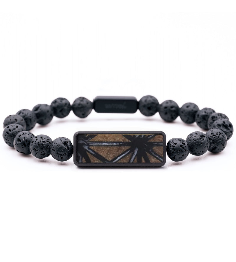 Lava Bead Wood Bracelet - Joyce (Pattern, 817462)