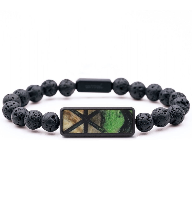 Lava Bead Wood Bracelet - Matt (Pattern, 817463)