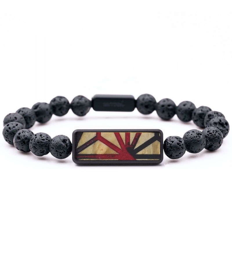 Lava Bead Wood Bracelet - Ibrahim (Pattern, 817464)