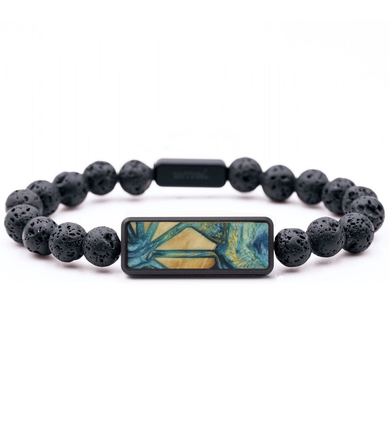 Lava Bead Wood Bracelet - James (Pattern, 817465)