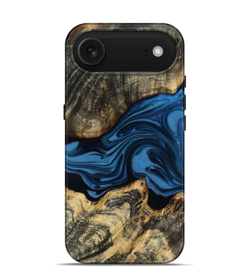 iPhone 17 Air Wood Live Edge Phone Case - Wilbur (Blue, 817466)