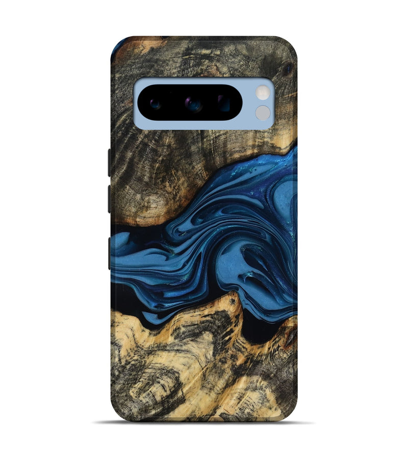 Pixel 8 Pro Wood Live Edge Phone Case - Wilbur (Blue, 817466)