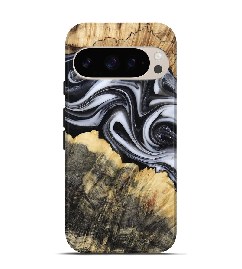 Pixel 10 Wood Live Edge Phone Case - Meilani (Black & White, 817467)