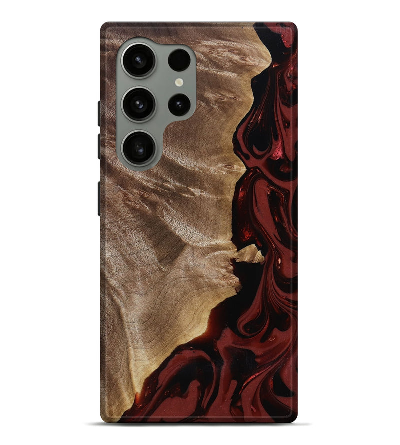 Galaxy S24 Ultra Wood Live Edge Phone Case - Jewel (Red, 817468)