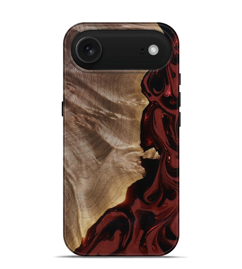 iPhone 17 Air Wood Live Edge Phone Case - Jewel (Red, 817468)