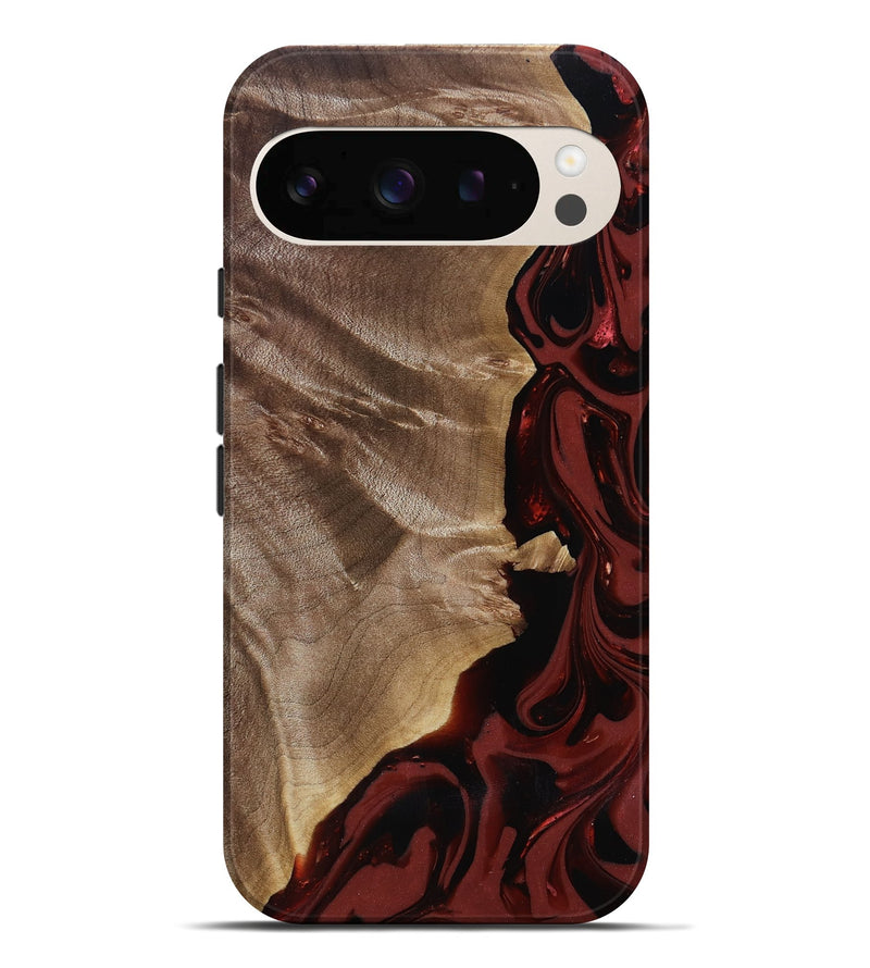Pixel 10 Pro XL Wood Live Edge Phone Case - Jewel (Red, 817468)