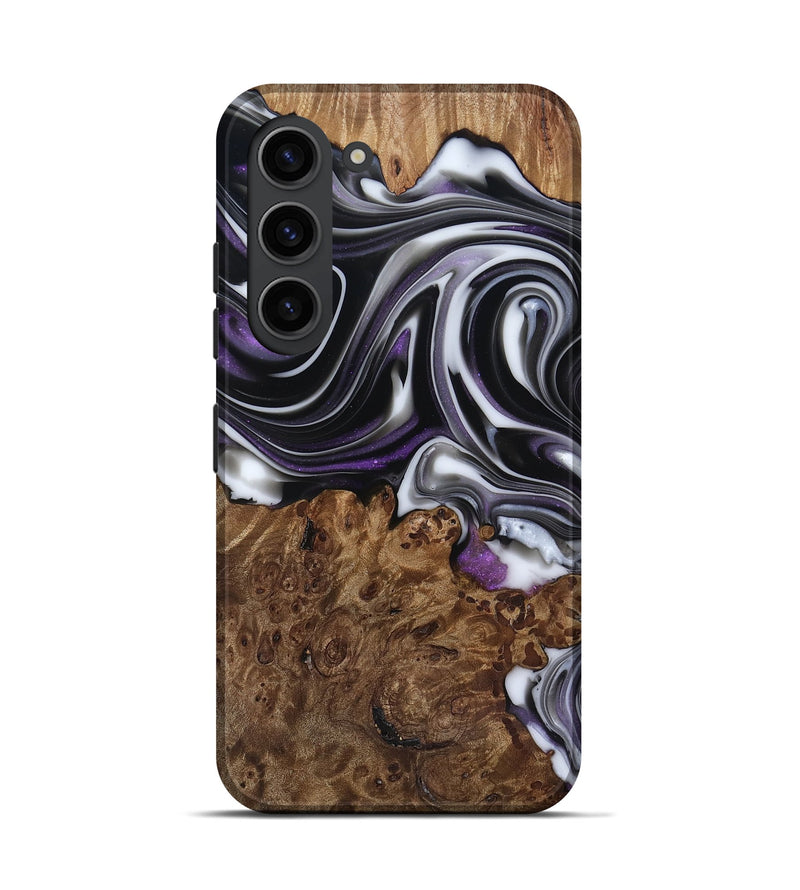 Galaxy S23 Wood Live Edge Phone Case - Fanny (Black & White, 817469)