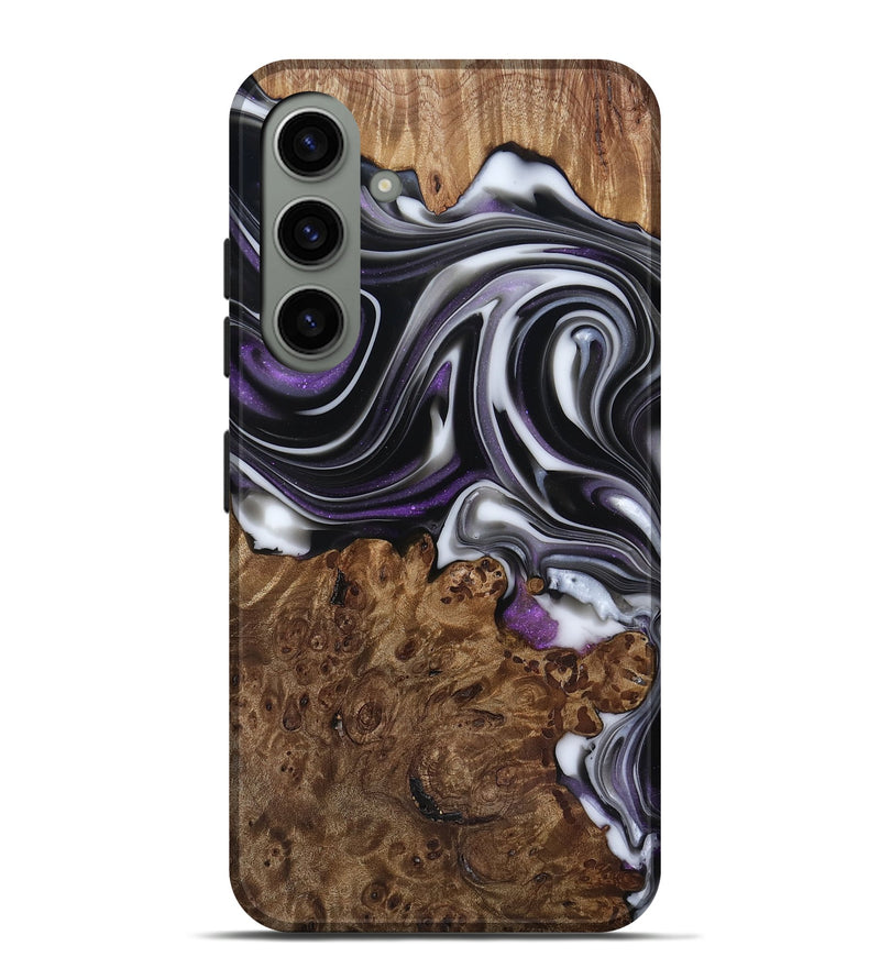 Galaxy S24 Plus Wood Live Edge Phone Case - Fanny (Black & White, 817469)