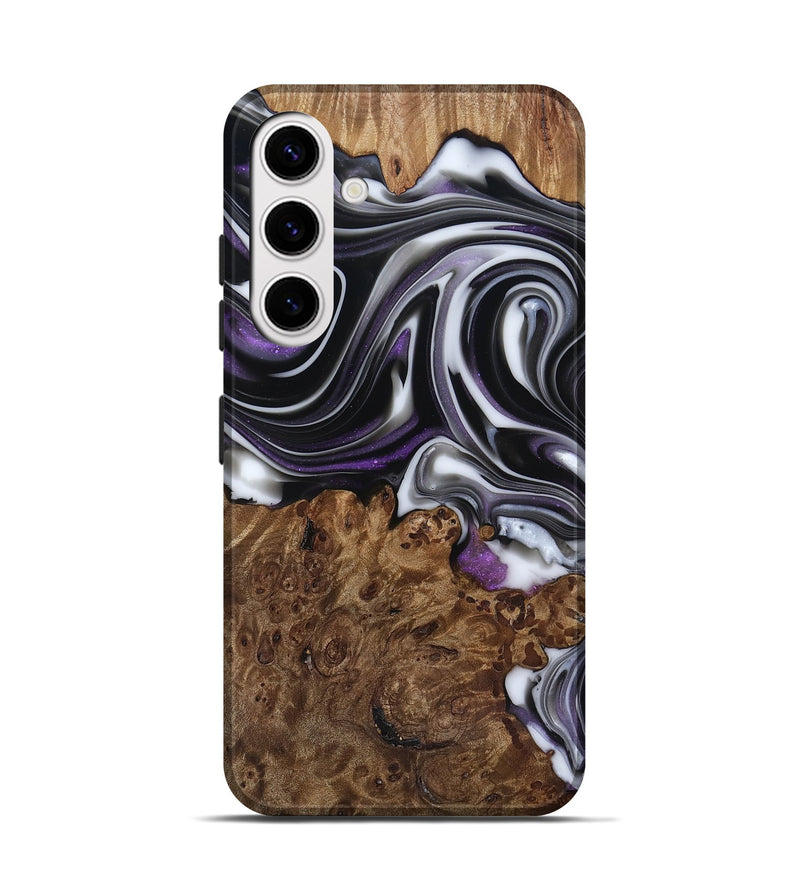 Galaxy S25 Wood Live Edge Phone Case - Fanny (Black & White, 817469)