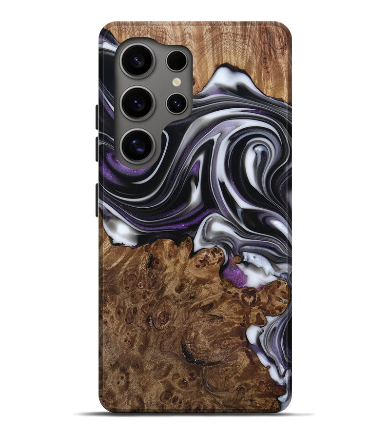 Galaxy S25 Ultra Wood Live Edge Phone Case - Fanny (Black & White, 817469)