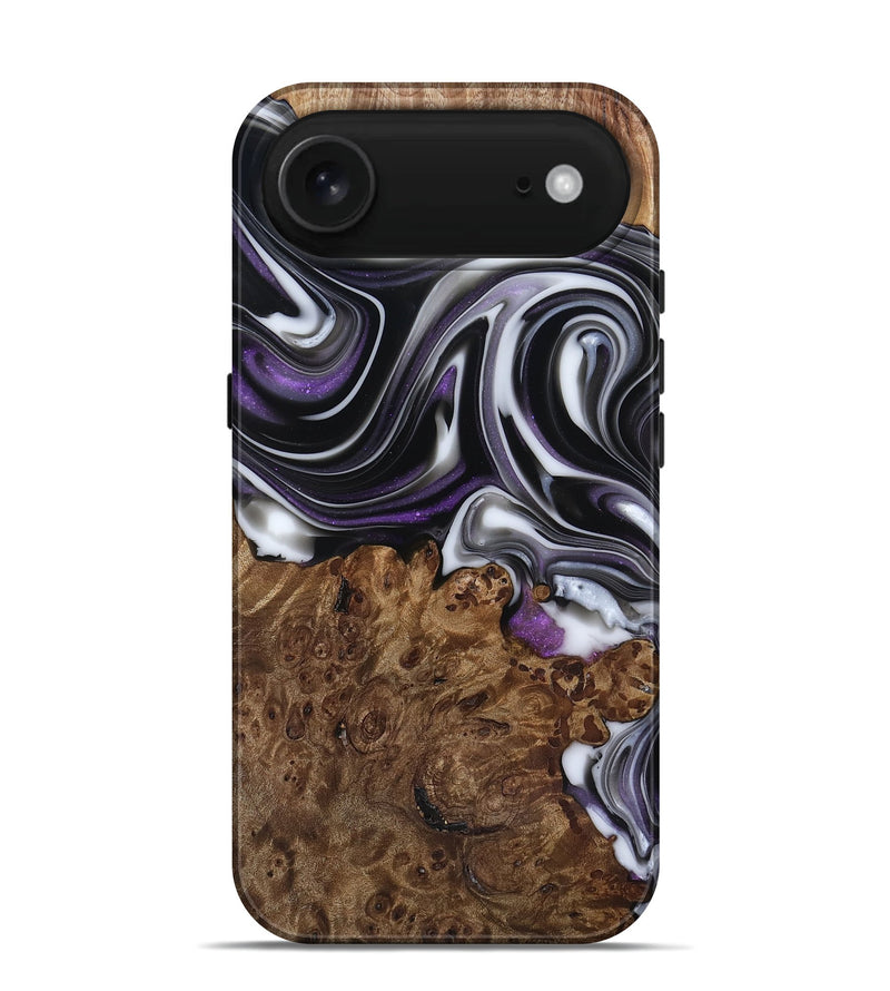 iPhone 17 Air Wood Live Edge Phone Case - Fanny (Black & White, 817469)