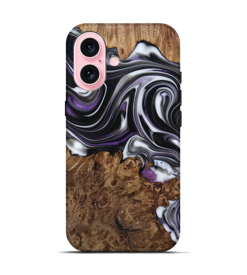 iPhone 17 Wood Live Edge Phone Case - Fanny (Black & White, 817469)