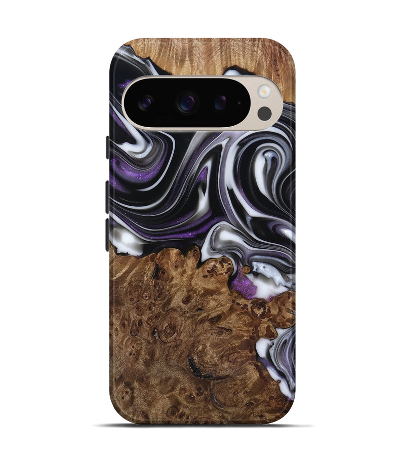 Pixel 9 Wood Live Edge Phone Case - Fanny (Black & White, 817469)