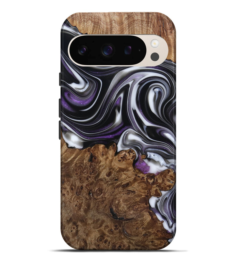 Pixel 9 Pro XL Wood Live Edge Phone Case - Fanny (Black & White, 817469)