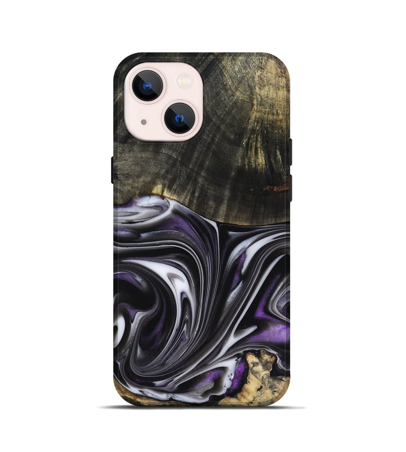 iPhone 13 mini Wood Live Edge Phone Case - Axl (Purple, 817470)