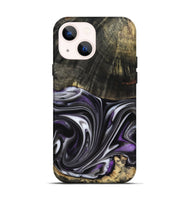 iPhone 14 Wood Live Edge Phone Case - Axl (Purple, 817470)