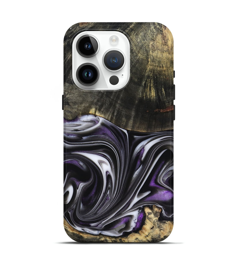 iPhone 15 Pro Wood Live Edge Phone Case - Axl (Purple, 817470)