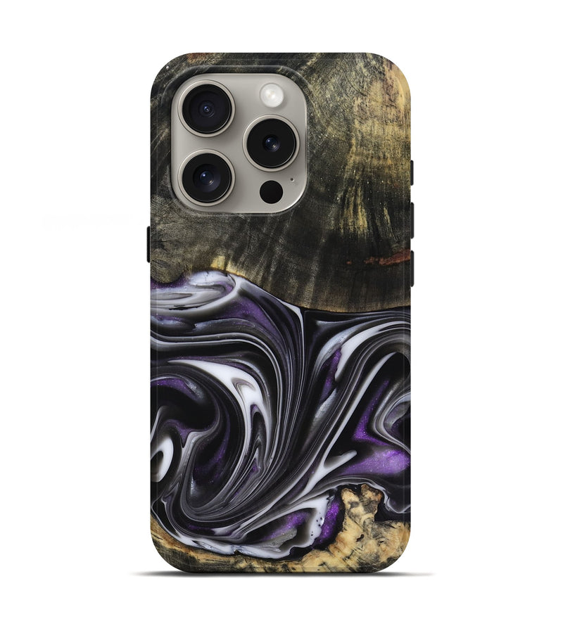 iPhone 16 Pro Wood Live Edge Phone Case - Axl (Purple, 817470)