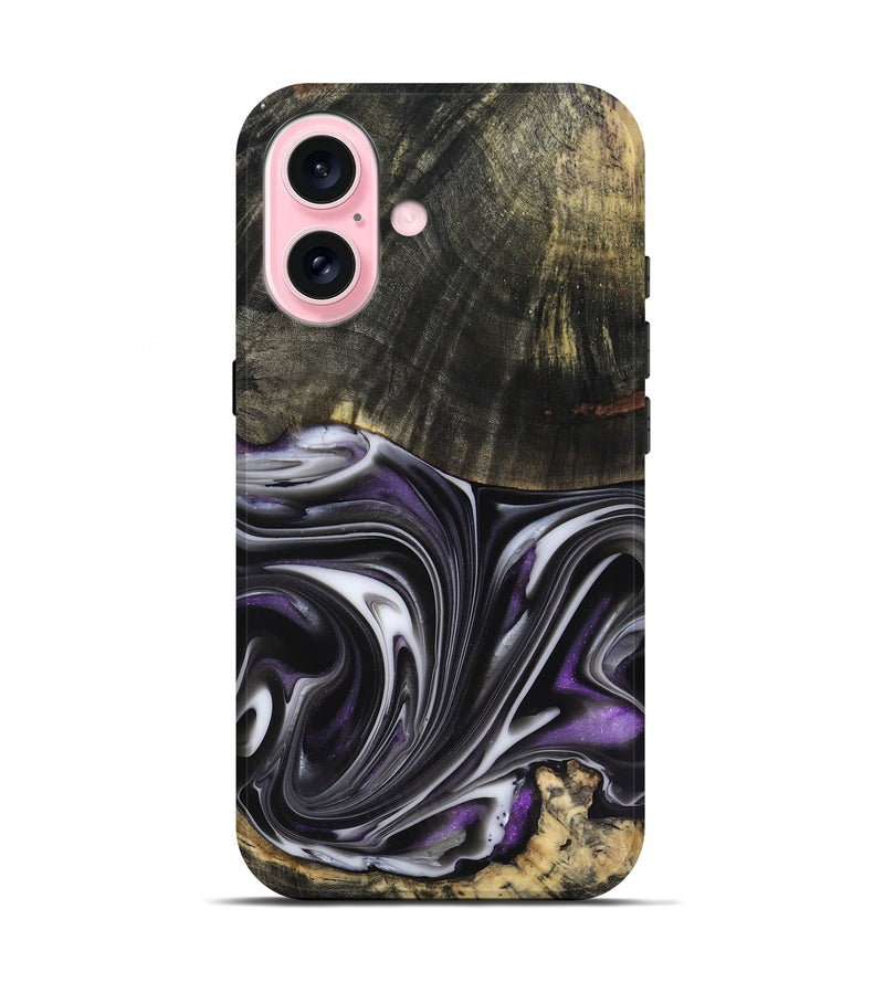 iPhone 17 Wood Live Edge Phone Case - Axl (Purple, 817470)