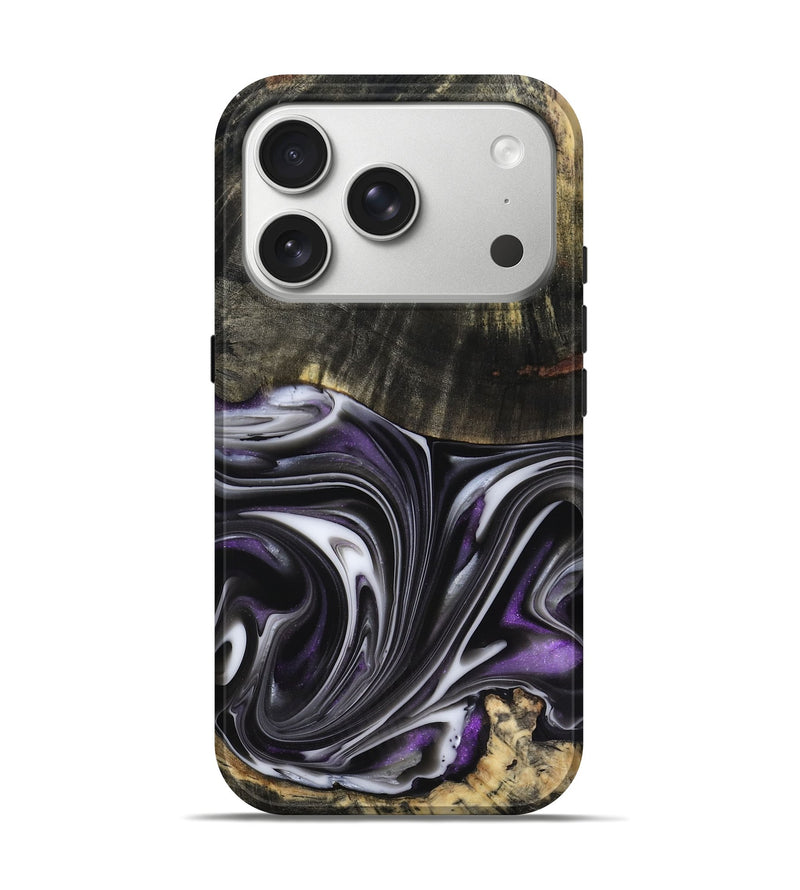 iPhone 17 Pro Wood Live Edge Phone Case - Axl (Purple, 817470)