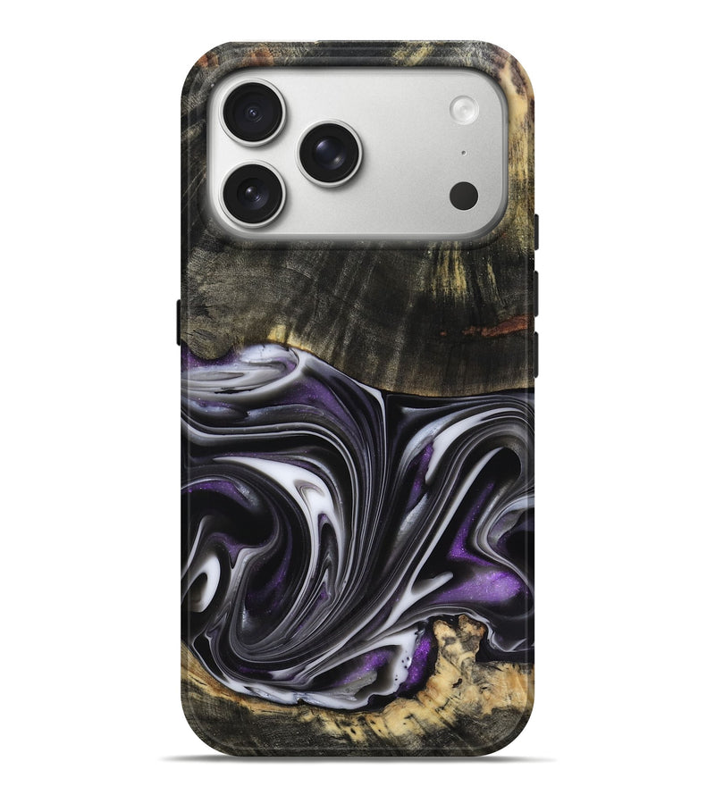 iPhone 17 Pro Max Wood Live Edge Phone Case - Axl (Purple, 817470)