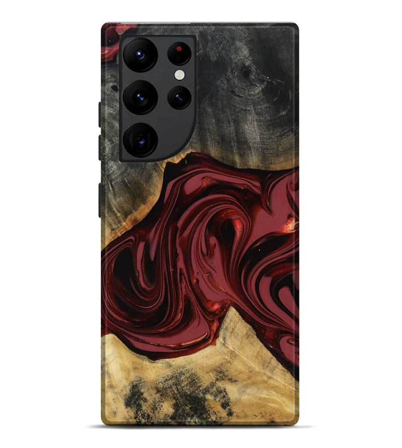 Galaxy S22 Ultra Wood Live Edge Phone Case - Besse (Red, 817471)