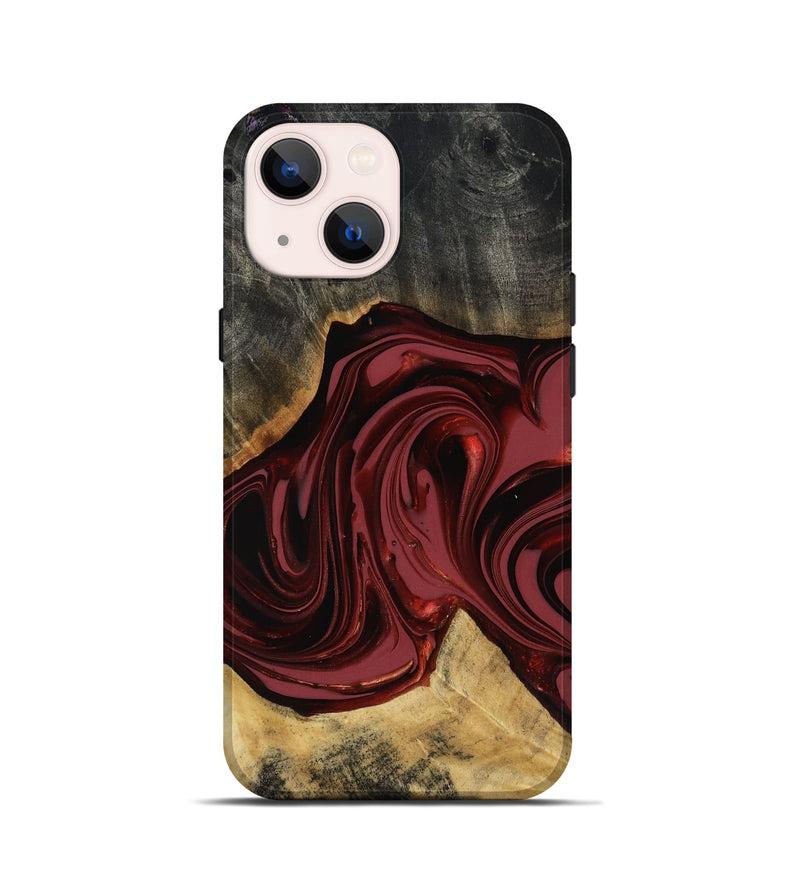 iPhone 13 mini Wood Live Edge Phone Case - Besse (Red, 817471)