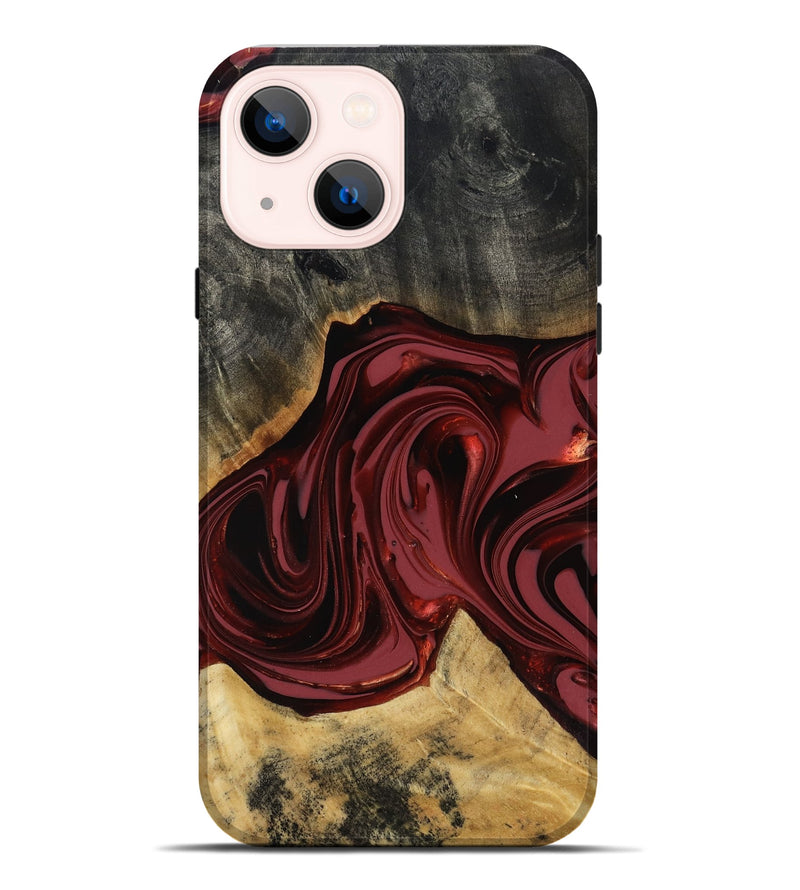 iPhone 14 Plus Wood Live Edge Phone Case - Besse (Red, 817471)