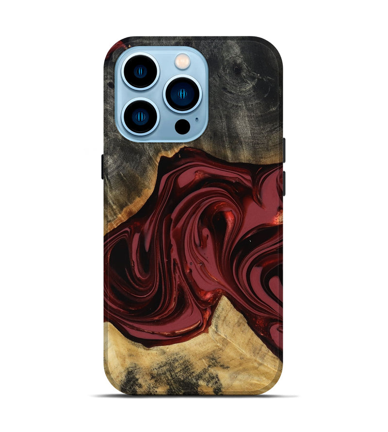 iPhone 14 Pro Wood Live Edge Phone Case - Besse (Red, 817471)