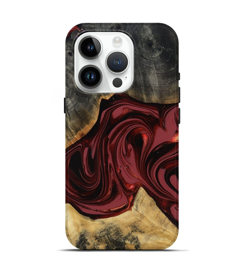 iPhone 15 Pro Wood Live Edge Phone Case - Besse (Red, 817471)