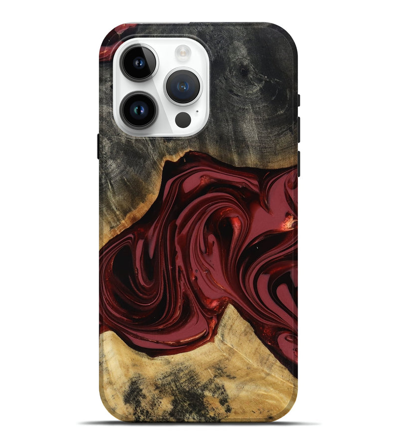 iPhone 15 Pro Max Wood Live Edge Phone Case - Besse (Red, 817471)