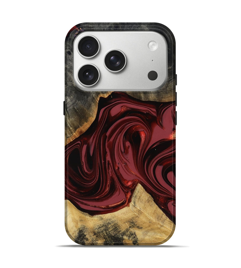 iPhone 17 Pro Wood Live Edge Phone Case - Besse (Red, 817471)