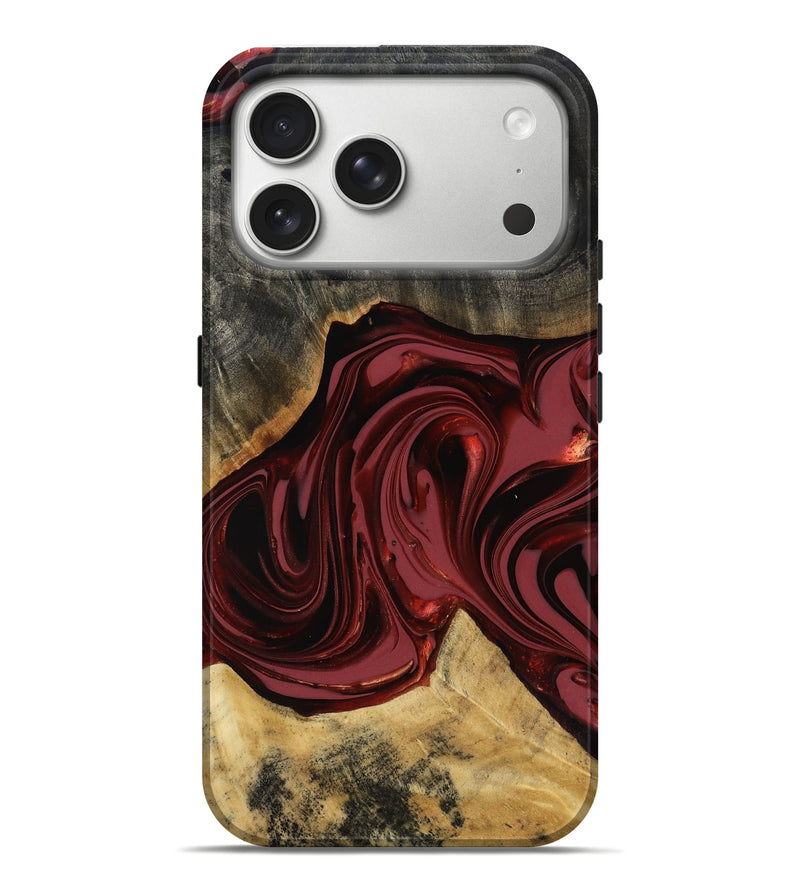 iPhone 17 Pro Max Wood Live Edge Phone Case - Besse (Red, 817471)