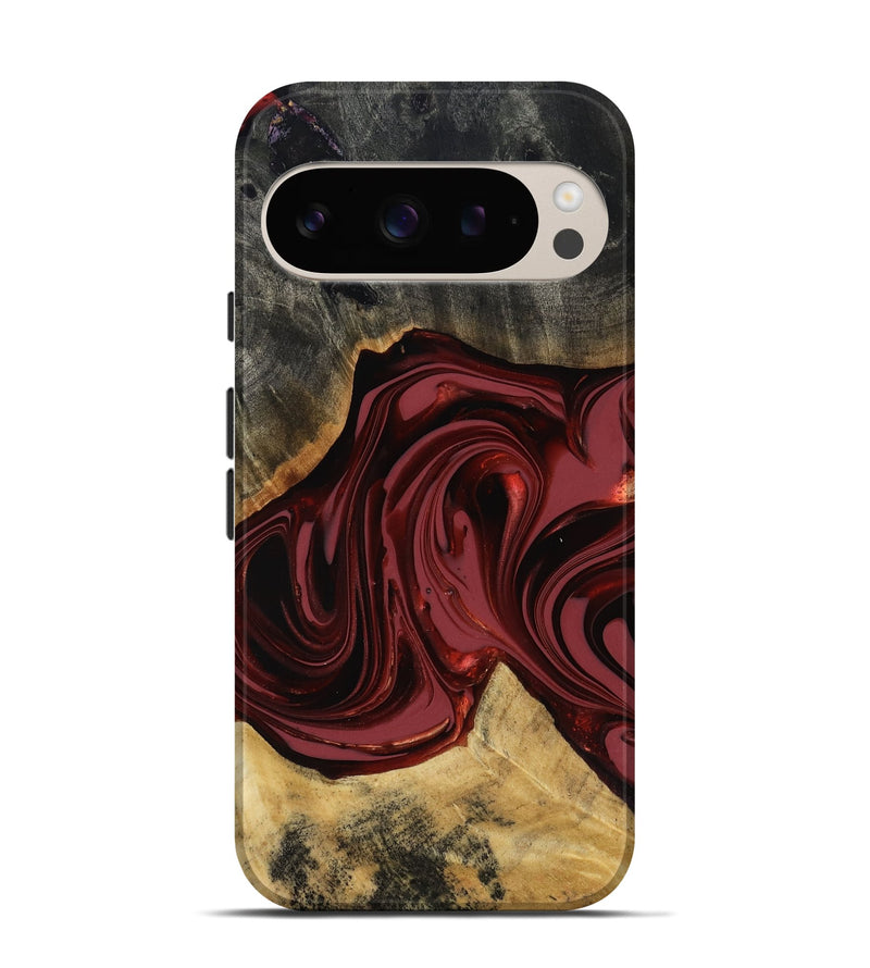 Pixel 9 Pro Wood Live Edge Phone Case - Besse (Red, 817471)