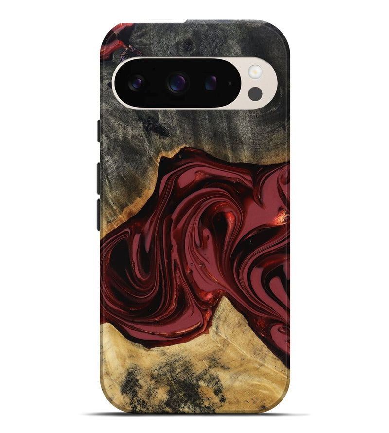 Pixel 9 Pro XL Wood Live Edge Phone Case - Besse (Red, 817471)