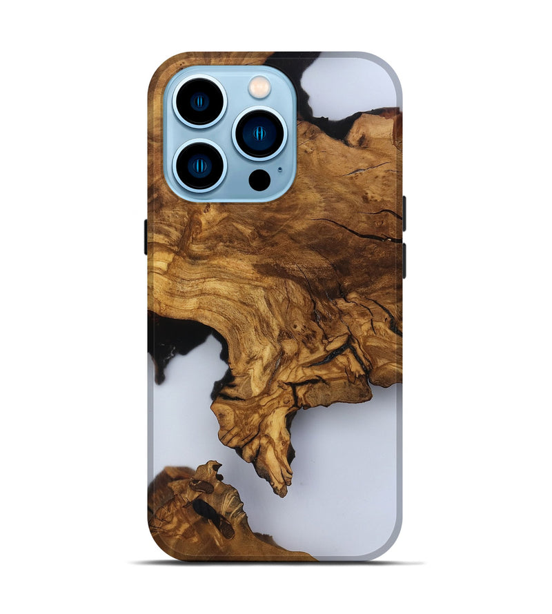 iPhone 14 Pro Wood Live Edge Phone Case - Amelia (Clear, 817473)
