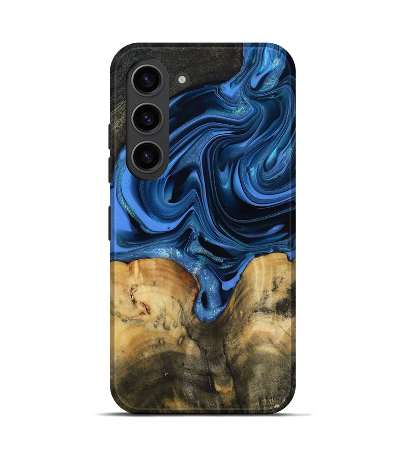 Galaxy S23 Wood Live Edge Phone Case - Alexis (Blue, 817475)