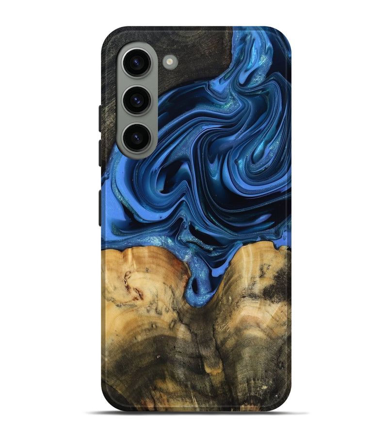 Galaxy S23 Plus Wood Live Edge Phone Case - Alexis (Blue, 817475)