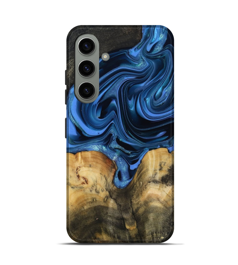 Galaxy S24 Wood Live Edge Phone Case - Alexis (Blue, 817475)