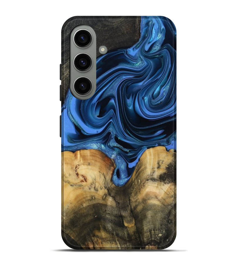 Galaxy S24 Plus Wood Live Edge Phone Case - Alexis (Blue, 817475)