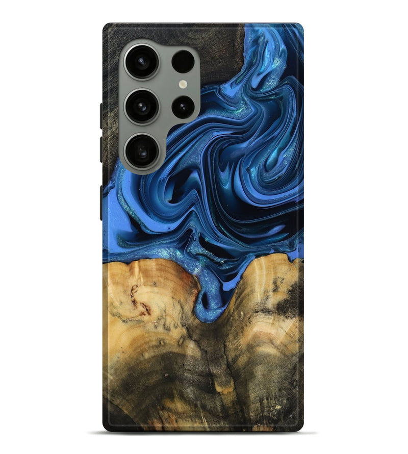 Galaxy S24 Ultra Wood Live Edge Phone Case - Alexis (Blue, 817475)