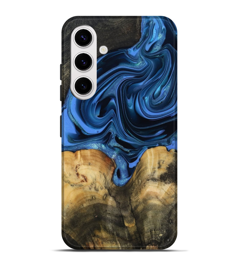 Galaxy S25 Plus Wood Live Edge Phone Case - Alexis (Blue, 817475)