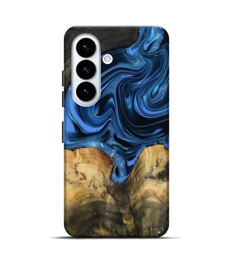 Galaxy S26 Wood Live Edge Phone Case - Alexis (Blue, 817475)