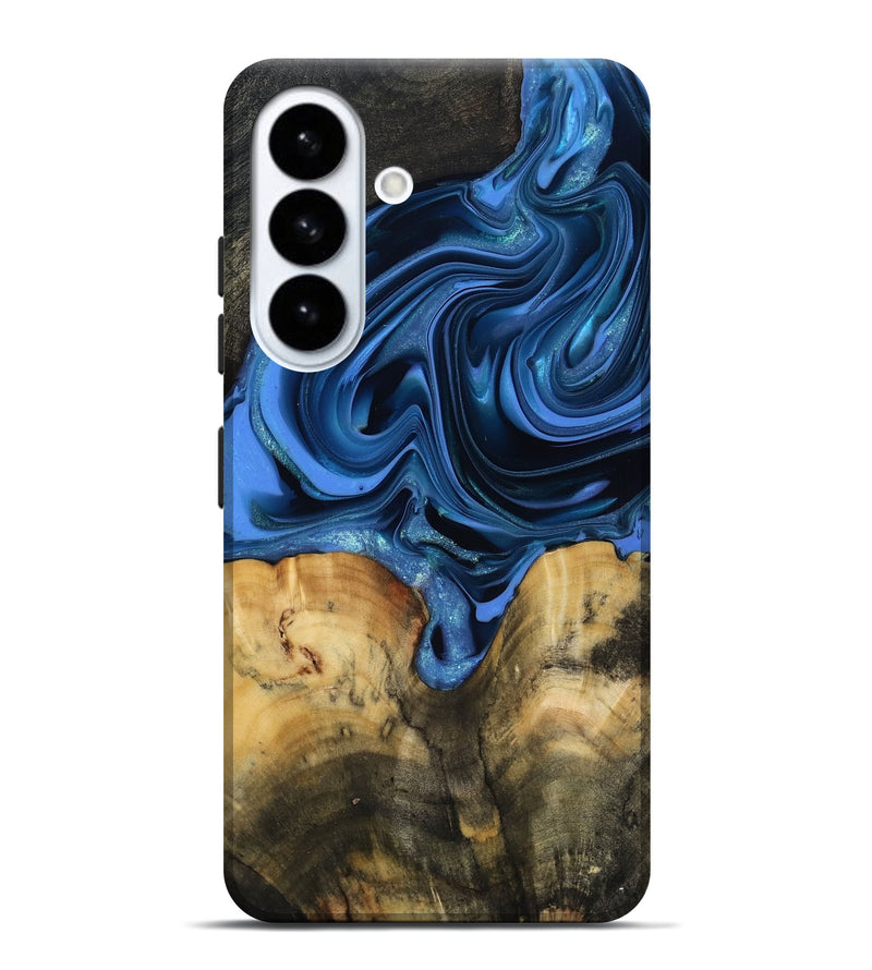 Galaxy S26 Plus Wood Live Edge Phone Case - Alexis (Blue, 817475)